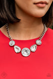 Paparazzi "All The Worlds My Stage" FASHION FIX White Necklace & Earring Set Paparazzi Jewelry