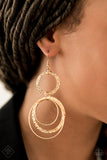 Paparazzi "Eclipsed Edge" FASHION FIX Gold Earrings Paparazzi Jewelry