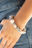 Paparazzi "Majestic Masonry" White Bracelet Paparazzi Jewelry