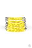 Paparazzi "LAYER It On Thick" Yellow Bracelet Paparazzi Jewelry
