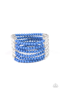 Paparazzi VINTAGE VAULT "LAYER It On Thick" Blue Bracelet Paparazzi Jewelry