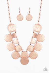 Paparazzi "Stop and Reflect" Copper Necklace & Earring Set Paparazzi Jewelry