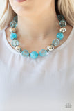 Paparazzi VINTAGE VAULT "Very Voluminous" Blue Necklace & Earring Set Paparazzi Jewelry