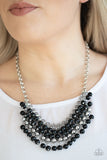 Paparazzi "Jubilant Jingle" Black Necklace & Earring Set Paparazzi Jewelry