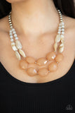 Paparazzi "Seacoast Sunset" Brown Necklace & Earring Set Paparazzi Jewelry