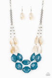 Paparazzi VINTAGE VAULT "Seacoast Sunset" Blue Necklace & Earring Set Paparazzi Jewelry