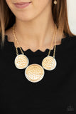 Paparazzi "Gladiator Glam" Gold Necklace & Earring Set Paparazzi Jewelry