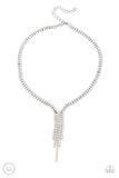 Paparazzi "Double The Diva" White Choker Necklace & Earring Set Paparazzi Jewelry