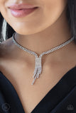 Paparazzi "Double The Diva" White Choker Necklace & Earring Set Paparazzi Jewelry