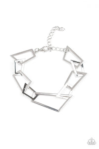 Paparazzi "Shattered Shine" Silver Bracelet Paparazzi Jewelry