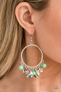 Paparazzi "Chroma Chimes" FASHION FIX  Green Earrings Paparazzi Jewelry