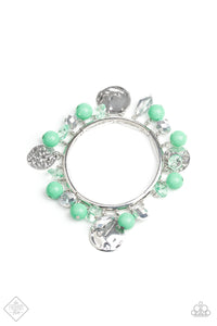 Paparazzi "Charming Treasure" FASHION FIX Green Bracelet Paparazzi Jewelry