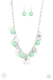 Paparazzi "Prismatic Sheen" FASHION FIX Green Necklace & Earring Set Paparazzi Jewelry