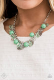 Paparazzi "Prismatic Sheen" FASHION FIX Green Necklace & Earring Set Paparazzi Jewelry