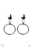 Paparazzi "Jumping Through Hoops" Black Clip On Earrings Paparazzi Jewelry