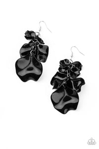 Paparazzi "Fragile Florals" Black Earrings Paparazzi Jewelry