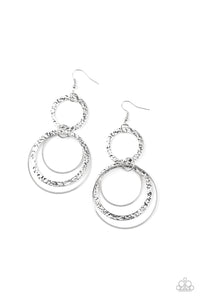 Paparazzi "Eclipsed Edge" Silver Earrings Paparazzi Jewelry