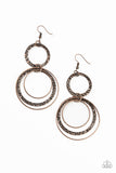 Paparazzi "Eclipsed Edge" Copper Earrings Paparazzi Jewelry