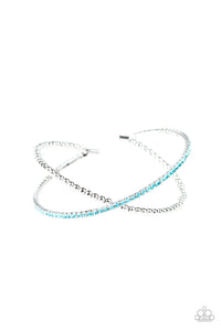 Paparazzi "Chicly Crisscrossed" Blue Bracelet Paparazzi Jewelry