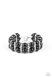 Paparazzi VINTAGE VAULT "Glowing Glam" Black Bracelet Paparazzi Jewelry