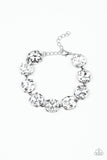Paparazzi "Fabulously Flashy" White Bracelet Paparazzi Jewelry