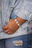 Paparazzi "Fabulously Flashy" White Bracelet Paparazzi Jewelry