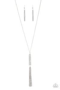 Paparazzi "Towering Twinkle" White Necklace & Earring Set Paparazzi Jewelry