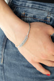 Paparazzi "Twinkling Twist" White Bracelet Paparazzi Jewelry