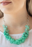 Paparazzi VINTAGE VAULT "Colorfully Clustered" Green Necklace & Earring SetT Paparazzi Jewelry