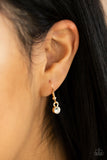 Paparazzi "Keeping Secrets" Gold Necklace & Earring Set Paparazzi Jewelry