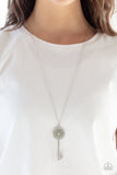 Paparazzi VINTAGE VAULT "Keeping Secrets" Green Necklace & Earring Set Paparazzi Jewelry