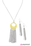 Paparazzi "Hanging On Every Word - Yellow" necklace Paparazzi Jewelry