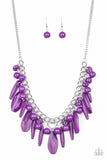 Paparazzi VINTAGE VAULT "Miami Martinis" Purple Necklace & Earring Set Paparazzi Jewelry