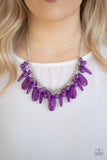 Paparazzi VINTAGE VAULT "Miami Martinis" Purple Necklace & Earring Set Paparazzi Jewelry