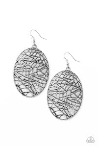 Paparazzi "Way Out of Line" Silver Earrings Paparazzi Jewelry