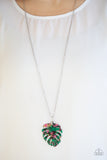 Paparazzi "Prismatic Palms" Green Necklace & Earring Set Paparazzi Jewelry