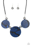 Paparazzi "Viper Pit" Blue Necklace & Earring Set Paparazzi Jewelry