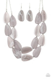 Paparazzi "Colorfully Calming" Silver Necklace & Earring Set Paparazzi Jewelry