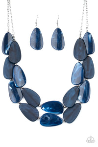 Paparazzi "Colorfully Calming" Blue Necklace & Earring Set Paparazzi Jewelry