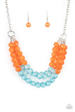 Paparazzi "Summer Ice" Orange Necklace & Earring Set Paparazzi Jewelry