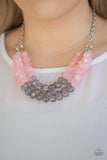 Paparazzi "Summer Ice" Pink Necklace & Earring Set Paparazzi Jewelry