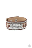 Paparazzi "Shockingly Sparkly" Brown Wrap Bracelet Paparazzi Jewelry