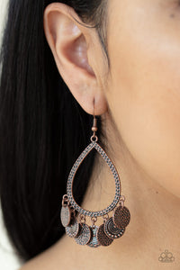 Paparazzi "All In Good CHIME" Copper Earrings Paparazzi Jewelry