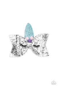Paparazzi "Just Be a You-nicorn!" Silver Hair Clip Paparazzi Jewelry
