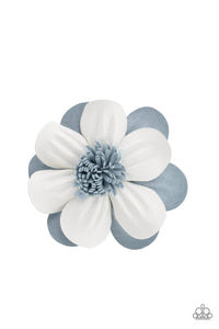 Paparazzi "Merry Magnolia" Blue Hair Clip Paparazzi Jewelry