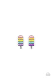 Girl's Starlet Shimmer 278XX Multi-Color Popsicle Ice Cream Bar Silver Post Set of 5 Earrings Paparazzi Jewelry