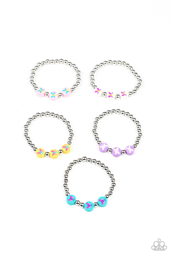 Girl's Starlet Shimmer 180XX Multi Butterfly Set of 5 Bracelets Paparazzi Jewelry