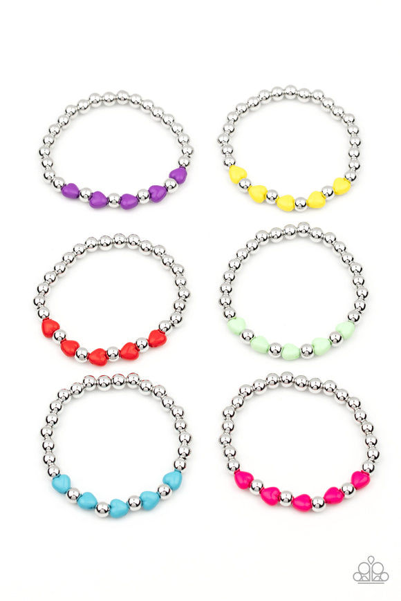 Girl's Starlet Shimmer 186XX Multi Heart 10 for 10 Bracelets Paparazzi Jewelry