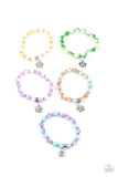 Girl's Starlet Shimmer 207XX Multi Color Floral Charm Bead Set of 5 Bracelets Paparazzi Jewelry