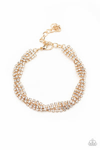 Paparazzi "Braided Twilight" Gold Bracelet Paparazzi Jewelry